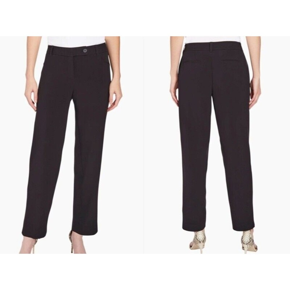 NEW JONES NEW YORK BI-STRETCH STRAIGHT LEG Women's Black Dress Pants Sz 12